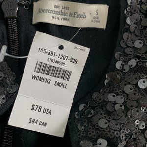NWT Ab & Fich Black Fully Lined Sequin Dress S